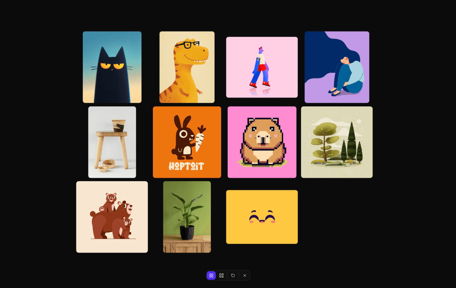 Gallery View modes (Grid and Masonry)