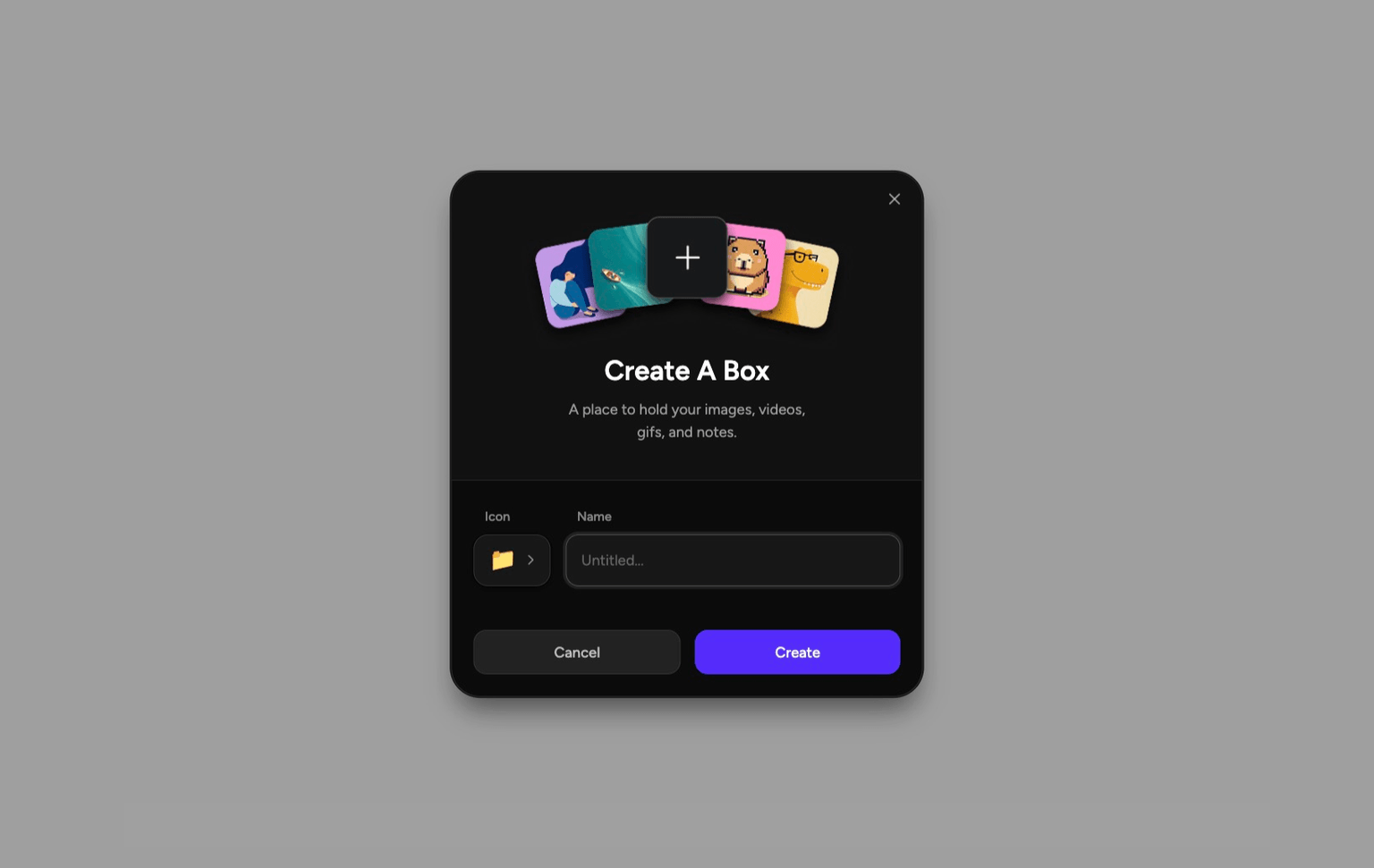 Create Box Modal